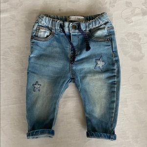 **SOLD Zara baby jeans with star appliqués